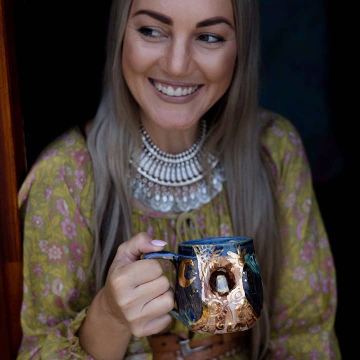 Carys Martin Ceramics - Wholesale Coffee Mug - Wise Old Owl Mug