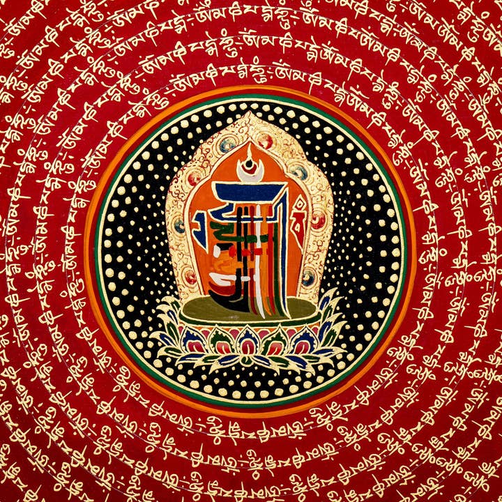 Mantra Mandala Thangka - Arte Tibetano para la Meditación para venta al por mayor de Boudha Stupa Thanka Centre