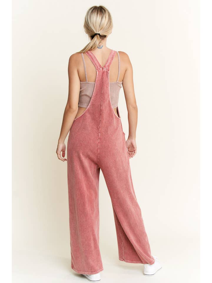 J.Her - Wholesale Jumpsuit - Women's - Mineral Wash Cotton Twill Jumpsuits HJ5621