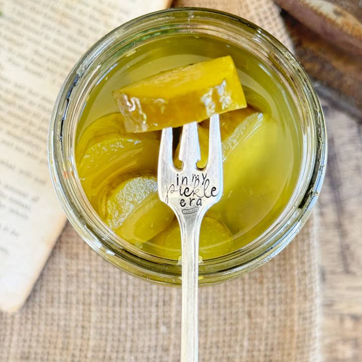 The Sassy Barn - Wholesale Table Fork - In My Pickle Era Vintage Stamped Cocktail Fork