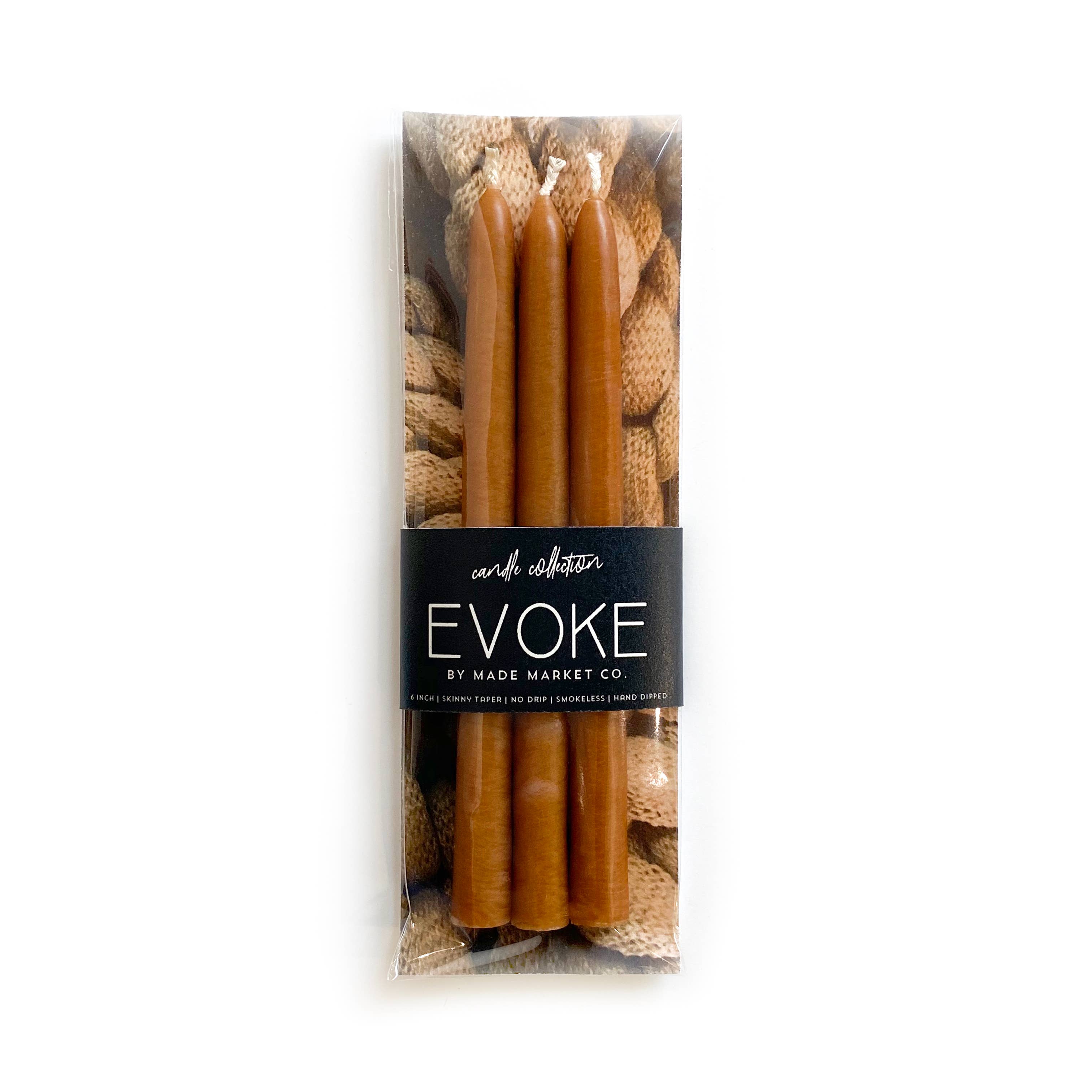 Made Market Co. - Wholesale Tapered Candle/Candlestick - Skinny Tapered Candles - Camel0