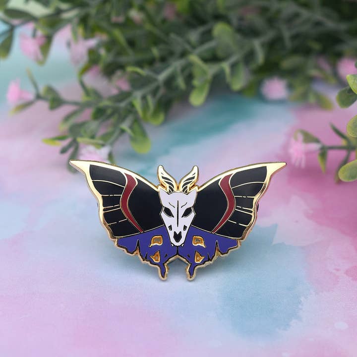 The Moonborn - Vente Épinglettes/boutons - Épinglette en forme de papillon, dieu olympien, mythologie grecque, Hadès