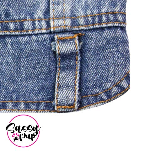 Sassy Pup LLC - Wholesale Pet Jacket - Dog - Distressed Jean Jacket for cats or dogs