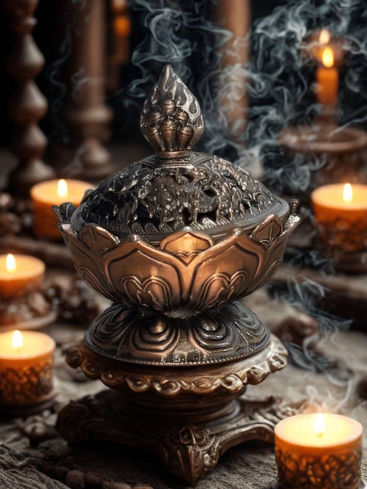 Lotus Hellig Røgelseskar Kobber for engroshandel hos Arhomie