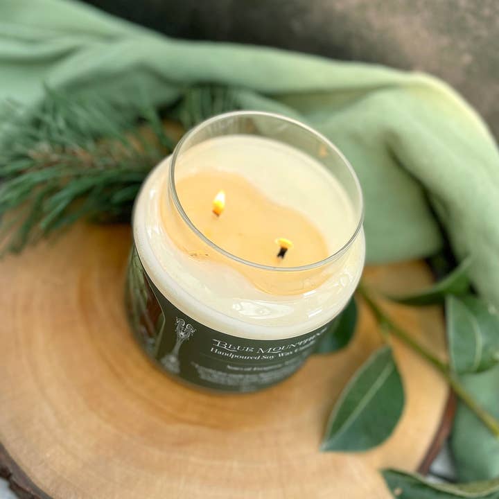 Folklore Candle Works - Wholesale Jar/filled candle - Blue Mountains || 16 oz. Cryptid Themed Candle | Cedar Scent4