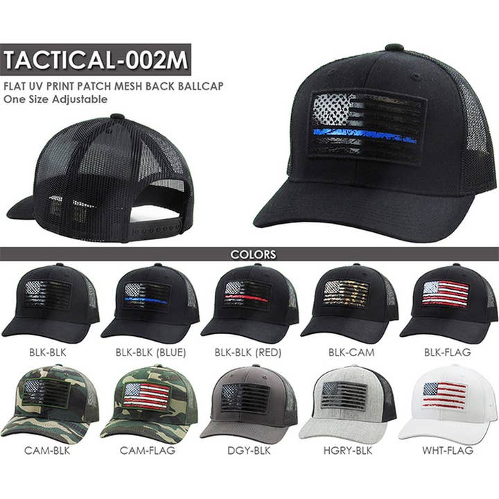 Hana - Wholesale Truckerpet - Dames - Vlag, platte patch met UV-print, mesh-achterkant, balpet met Amerikaanse vlag14