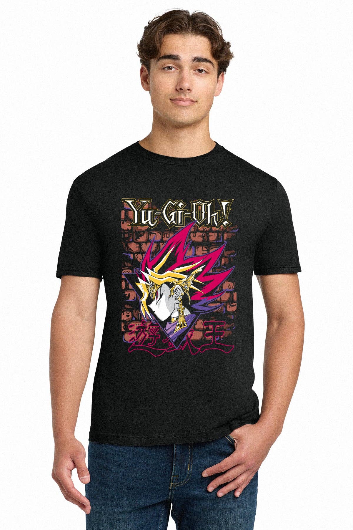 Fundom - Vendita all'ingrosso Maglietta stampata - Unisex - Maglietta unisex per adulti Yu-Gi-Oh! Faraone Atem Regno delle Ombre1