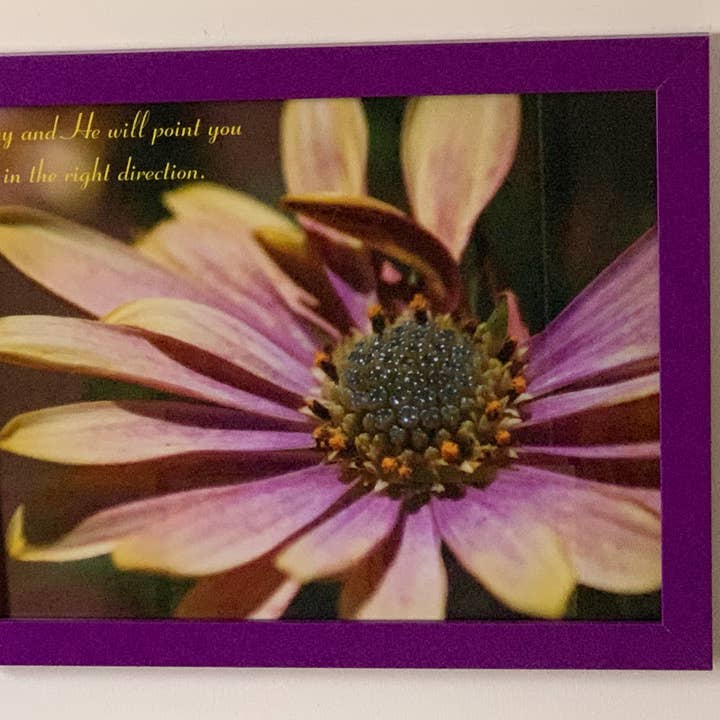 Pray - purple framed wall print for wholesale by Analogy Designs