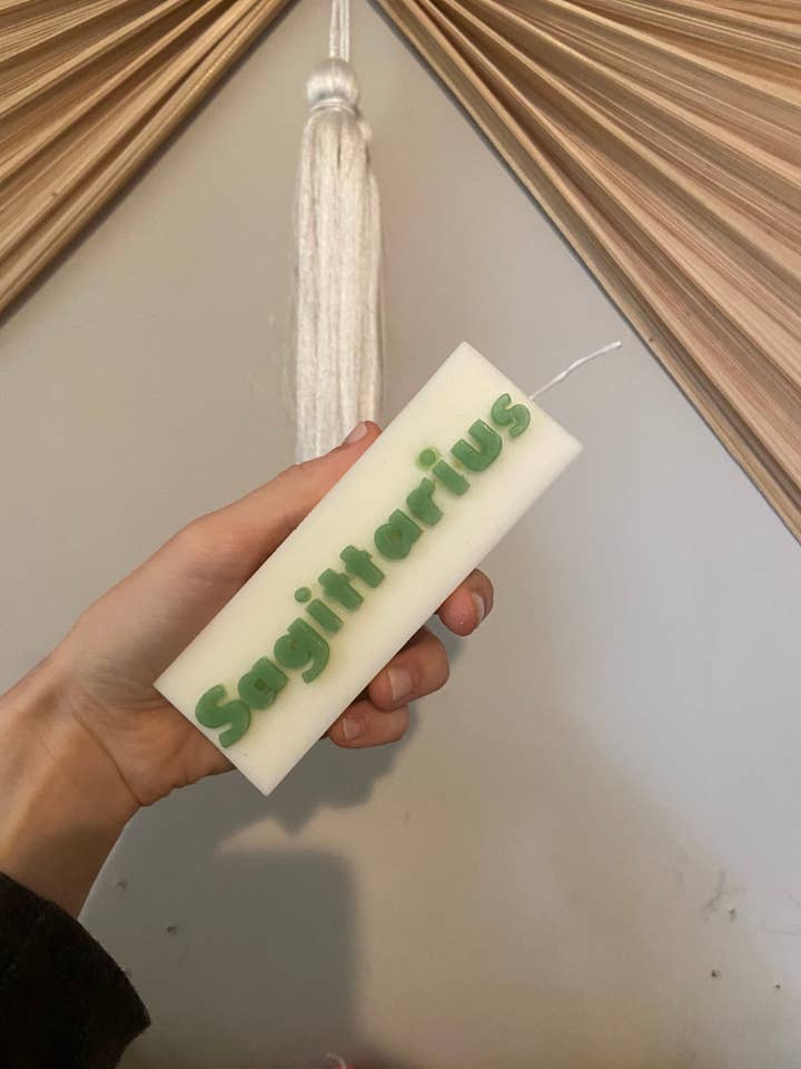 Bougie Sagittaire pour la vente par Kendall's Kandles