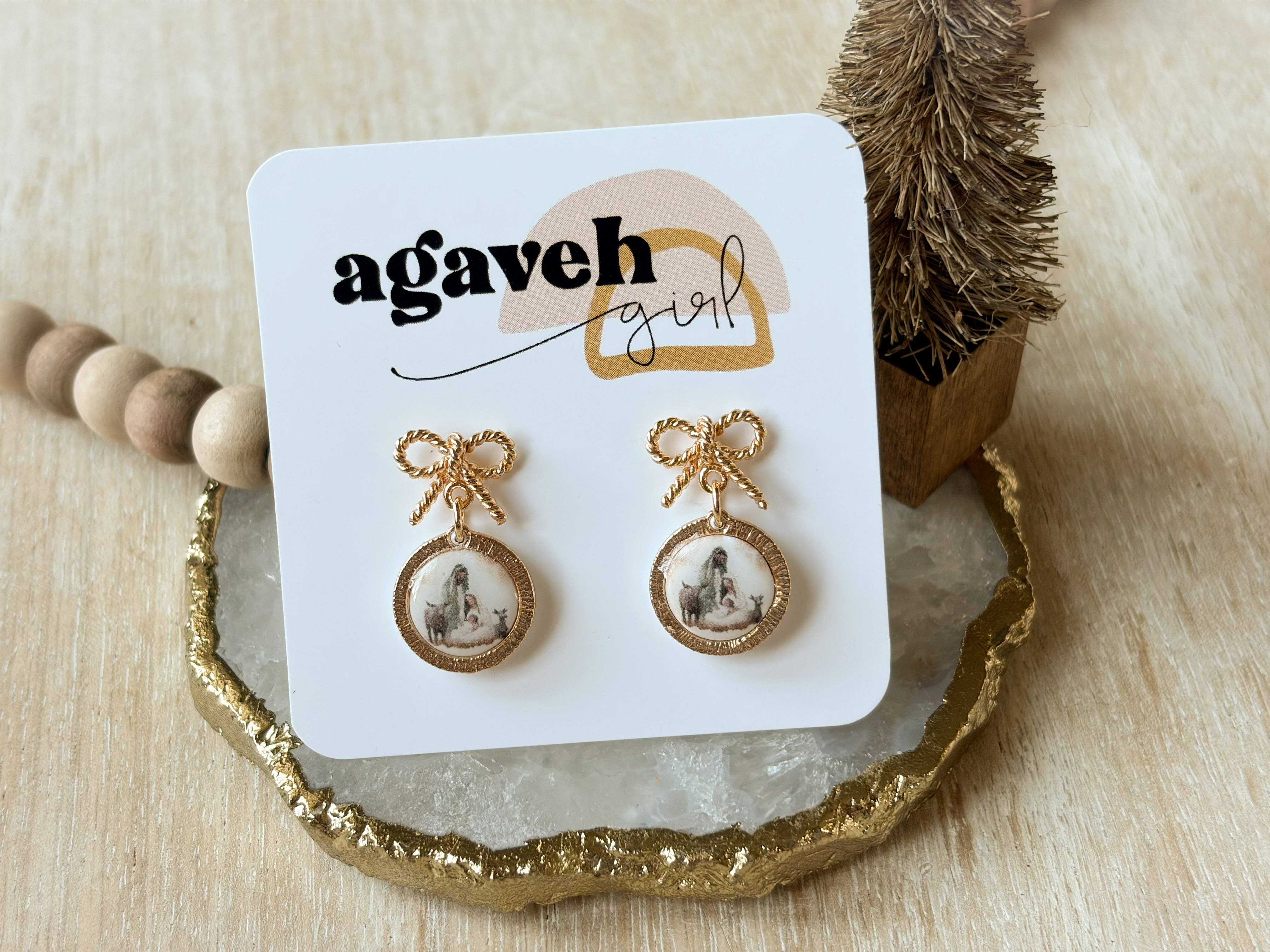 Agaveh girl - Wholesale Dangle Earrings - Mini Crèche