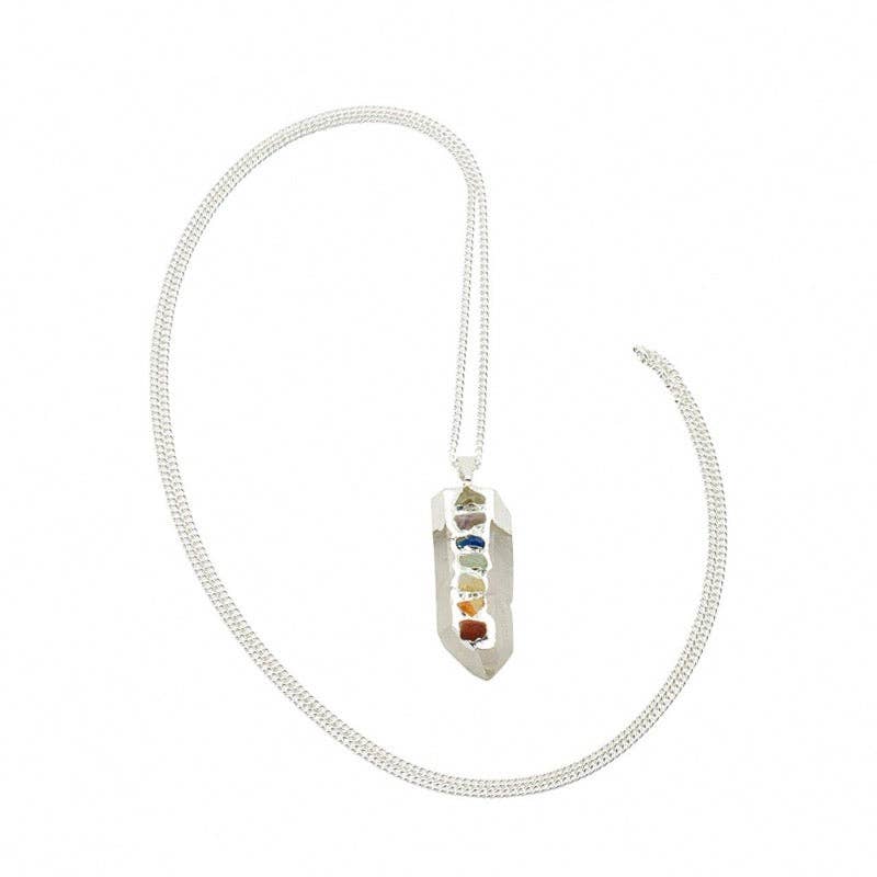 Crystal and Sage – wholesale Pendant/charm necklace – Chakra Reiki rock crystal necklace4