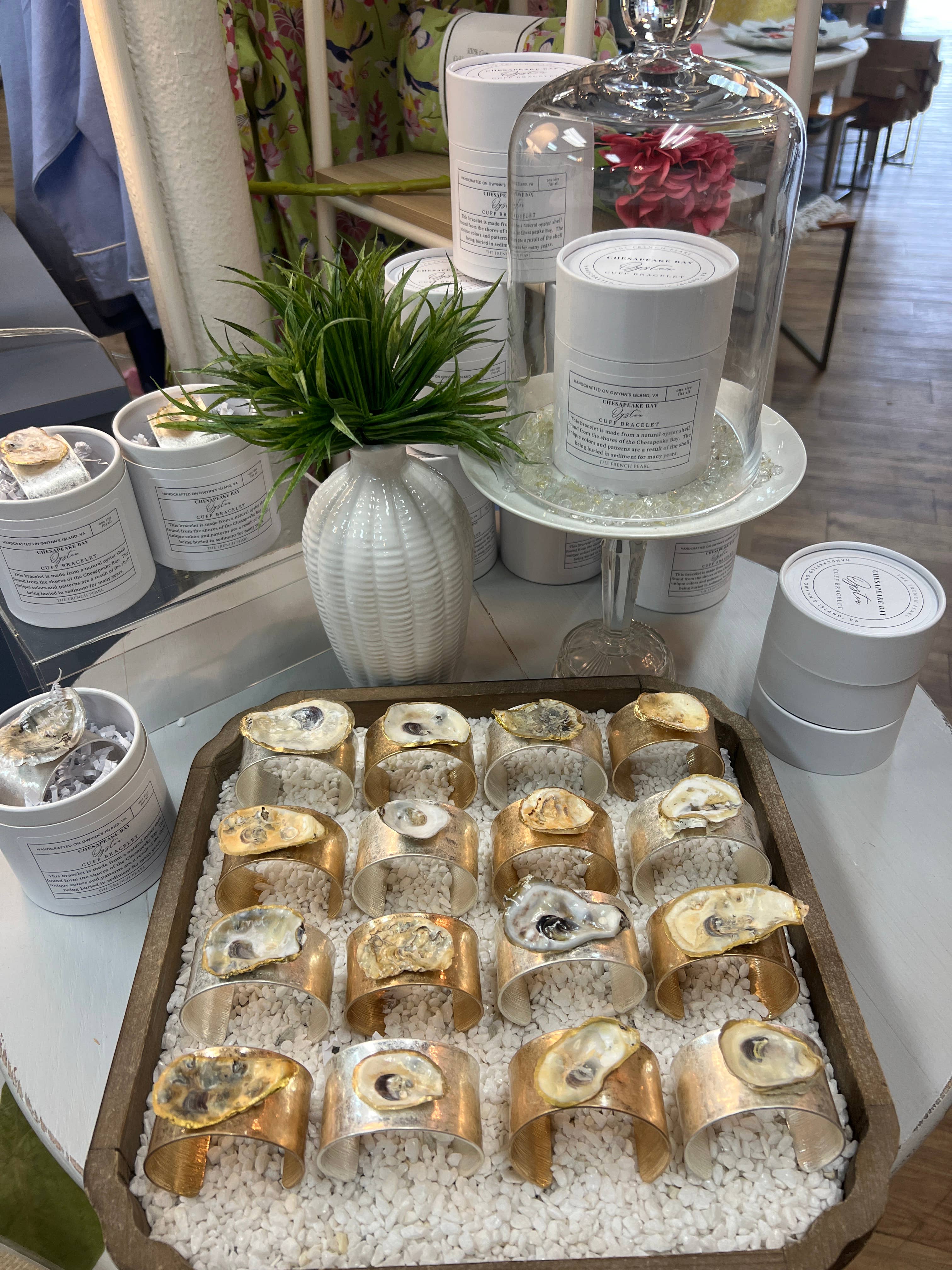 The French Pearl - Wholesale Cuff Bracelet - Chesapeake Bay Oyster Shell Cuff Bracelet - Coastal Jewelry6