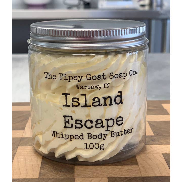 Island Escape Whipped Body Butter for wholesale by The Tipsy Goat Soap Company
