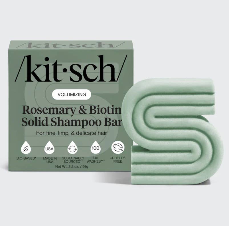 KITSCH - Vente Disques de shampoing/shampoings solides - Shampoing Solide Volumisant au Romarin & Biotine