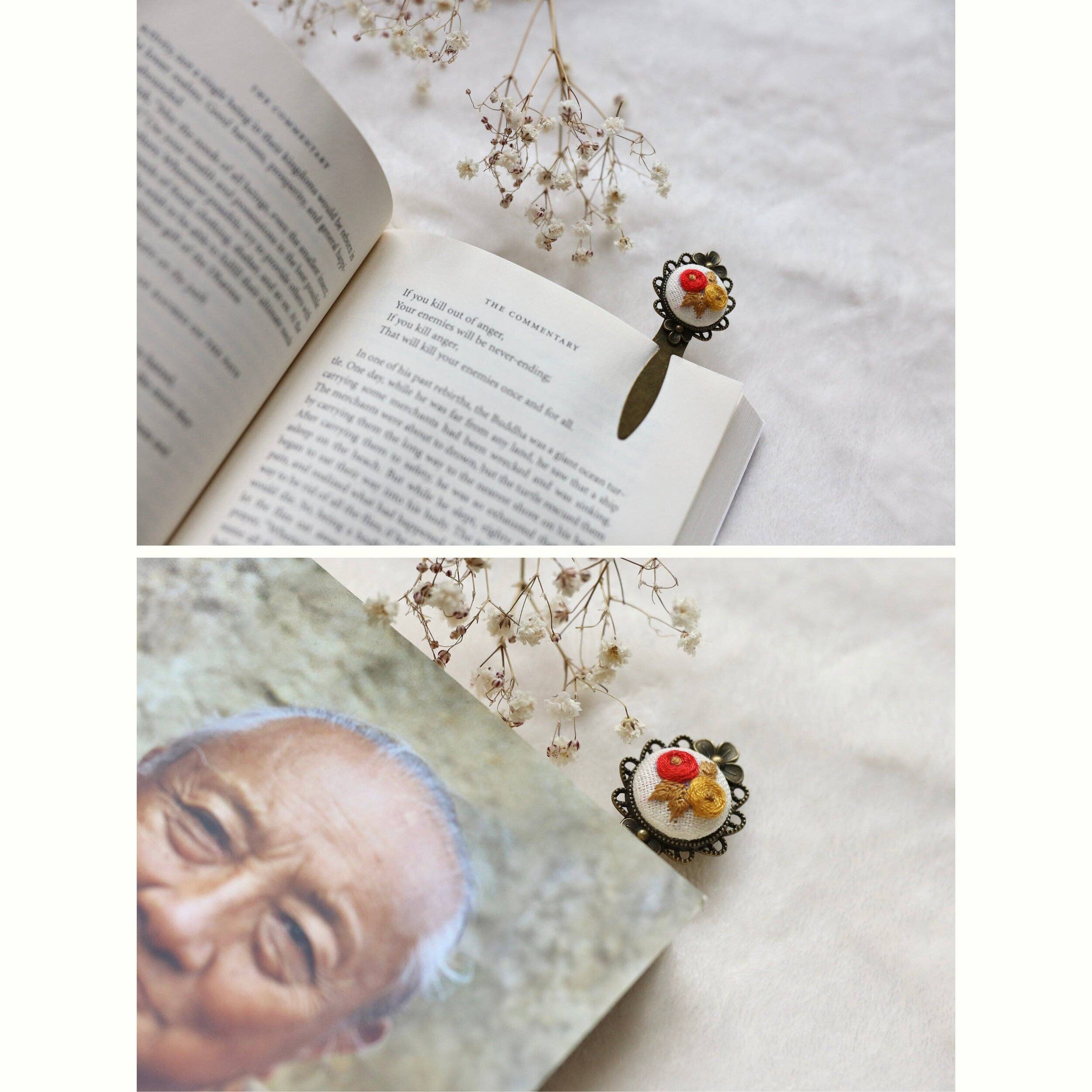 Finer Embroidery – Engroshandel Bogmærke – Vintage bogmærke med blomsterbroderi4