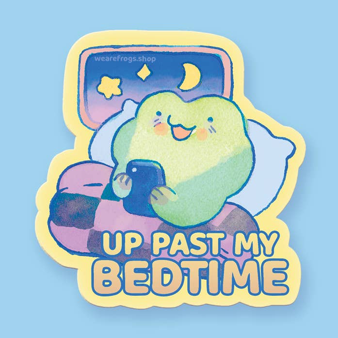 Adesivo Rana Oltre l'Ora di Dormire per la vendita all'ingrosso da parte di We Are Frogs