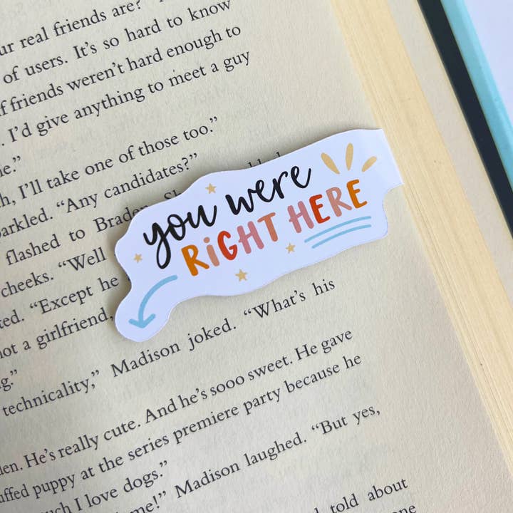 Kreate Paper Co. - Wholesale Bookmark - Magnetic Bookmark You Were Here, Stocking Stuffer Book Gifts1