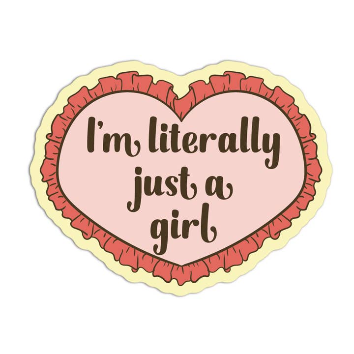 Je suis littéralement juste une fille autocollants roses girly pour la vente par Girls Printing House