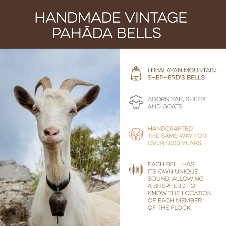 Hustle & Blush - Wholesale Bell - Vintage Handmade Pahāḍa Yak, Goat & Sheep's Bells from Himalayan Mountains of Nepal and Tibet;
