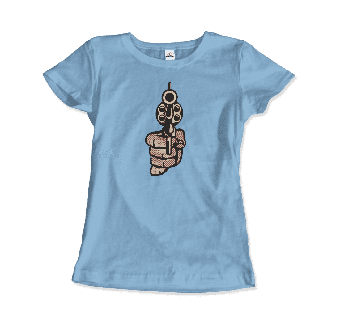 Art-O-Rama Shop - Venta al por mayor Camiseta serigrafiada - Unisex - Camiseta con diseño gráfico de Roy Fox Lichtenstein, Pistol 196412