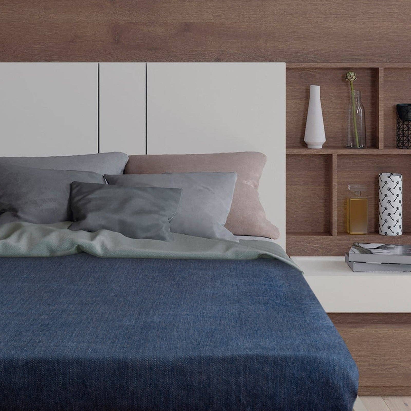 ECUALAMA – wholesale Throw blanket – Kallari - Double Density Baby Alpaca Wool Throw Blanket / Sofa Cover - Queen 94 x 65 - Indigo Blue1