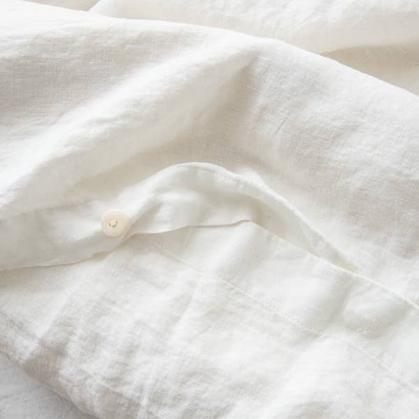 Linen Duvet Off White Stone Washed for wholesale on Faire4