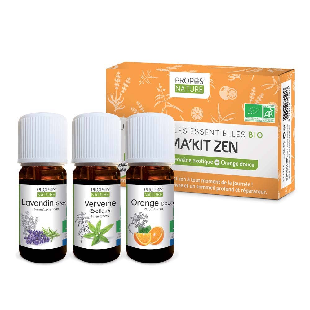 Propos'Nature – wholesale Eterisk olja – Aroma'kit Zen – 3 ekologiska eteriska oljor, 3 x 10 ml2