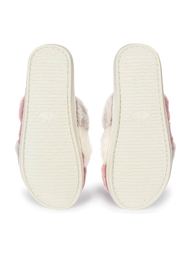Ivory Women's Multi Weave Plush Slippers for wholesale on Faire