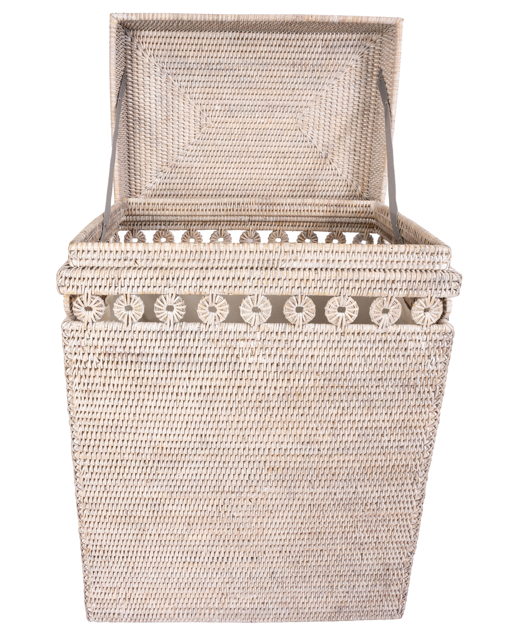 Artifacts Trading Company - Wholesale Wasmand - Geweven rechthoekige opbergmand met scharnierend deksel7