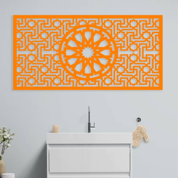 LaMaisonBerbere – wholesale Wall Accent – Spiritual Lotus Wall Decor - Intricate Wood Cutout Panel4