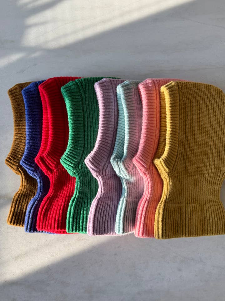 CHUNKY RIB FUZZY WOOL BALACLAVA for wholesale by Billy Bamboo