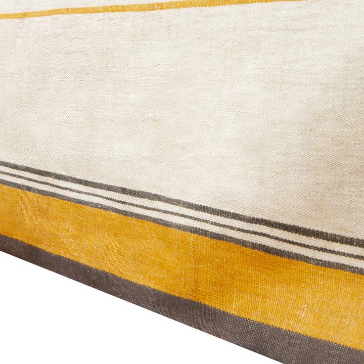 Caravan Home – wholesale Tablecloth – Eze Ivory & Mustard Tablecloth