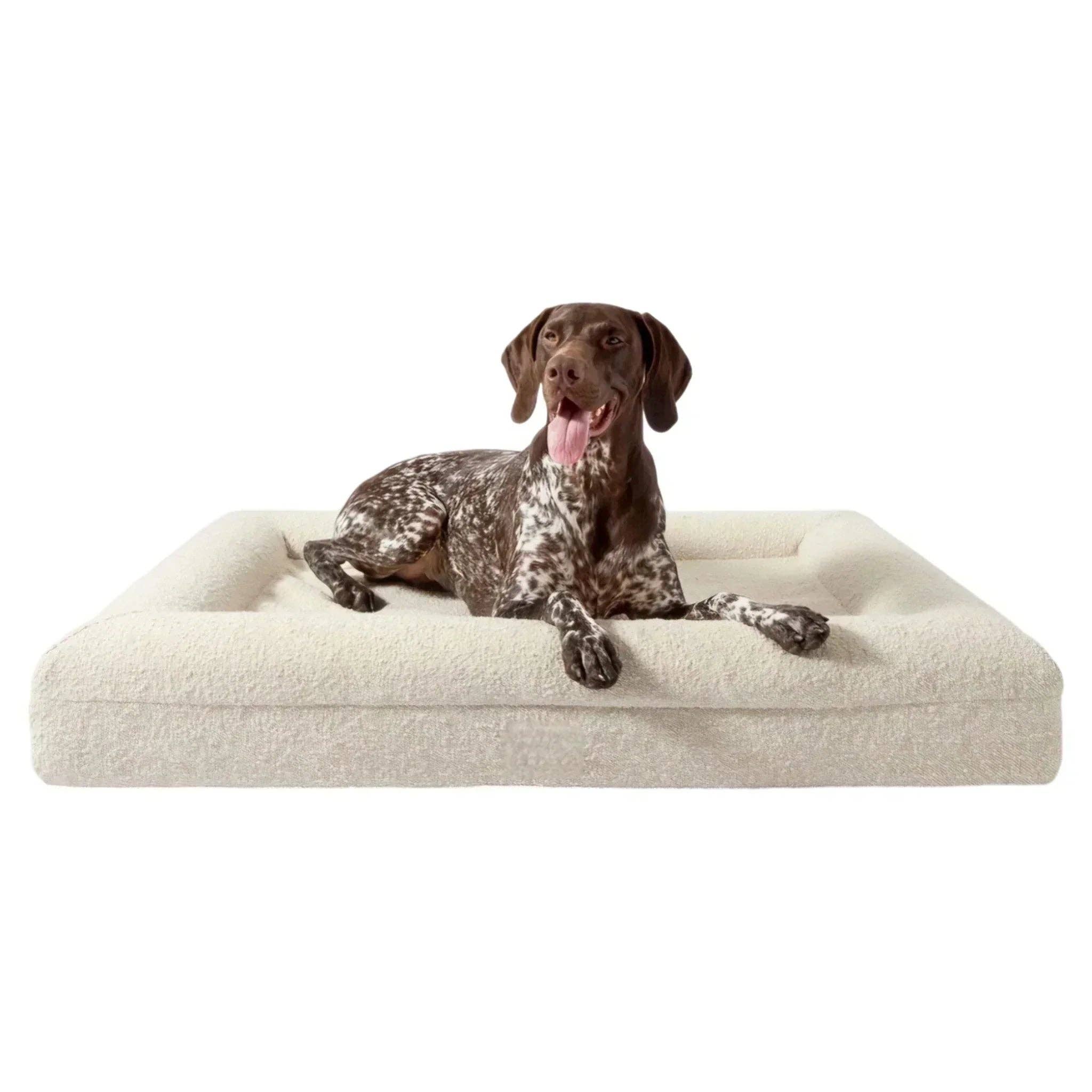 vit Hundbädd Barklay storlek L med boucléöverdrag för wholesale på Faire