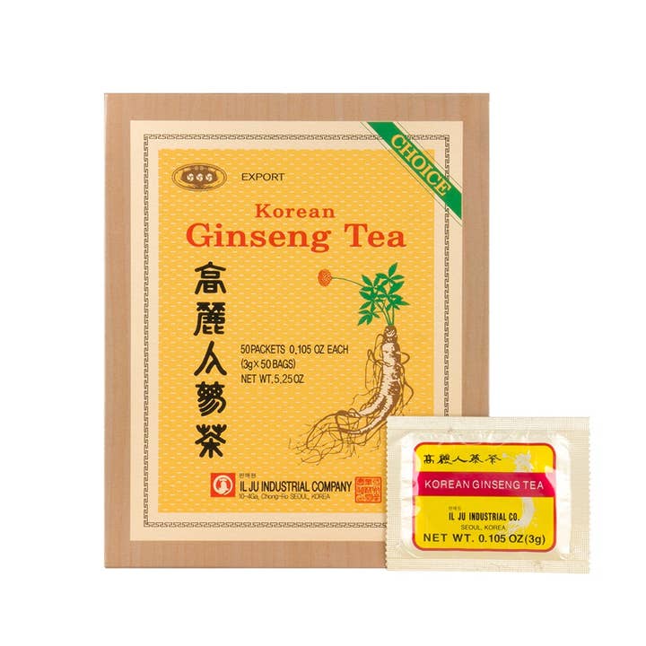KEY Company – wholesale Health/detox tea – Korean Ginseng Tea Set - Wooden Box - 2g x 50pcs