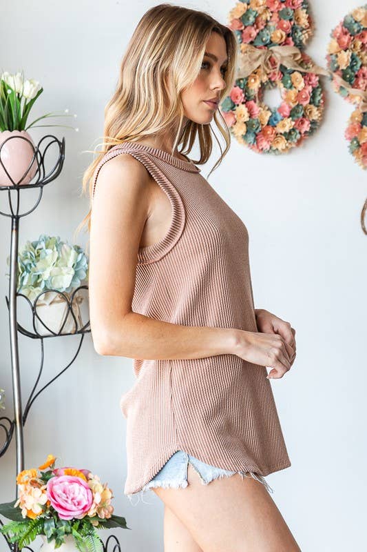 HEIMISH - Vendita all'ingrosso Canotta - Donna - TOP URBANO A COSTINE SENZA MANICHE ET7276-114