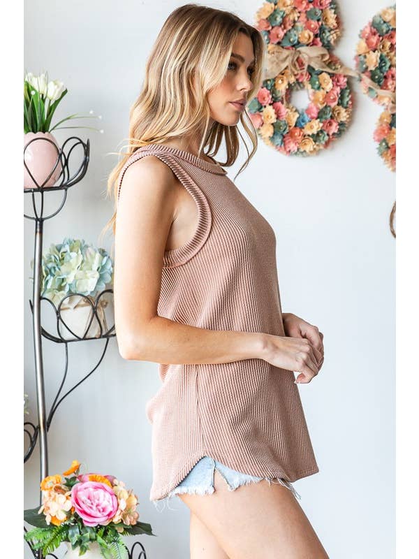 HEIMISH - Vendita all'ingrosso Canotta - Donna - TOP URBANO A COSTINE SENZA MANICHE ET7276-114