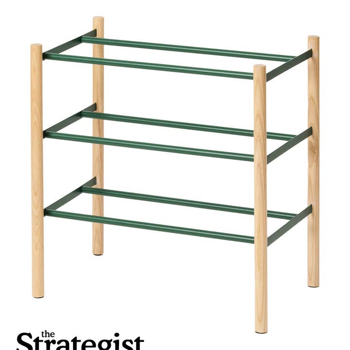 Yamazaki Home - Wholesale Shoe Rack - Expandable Shoe Rack (18" H) - Steel - Forest Green