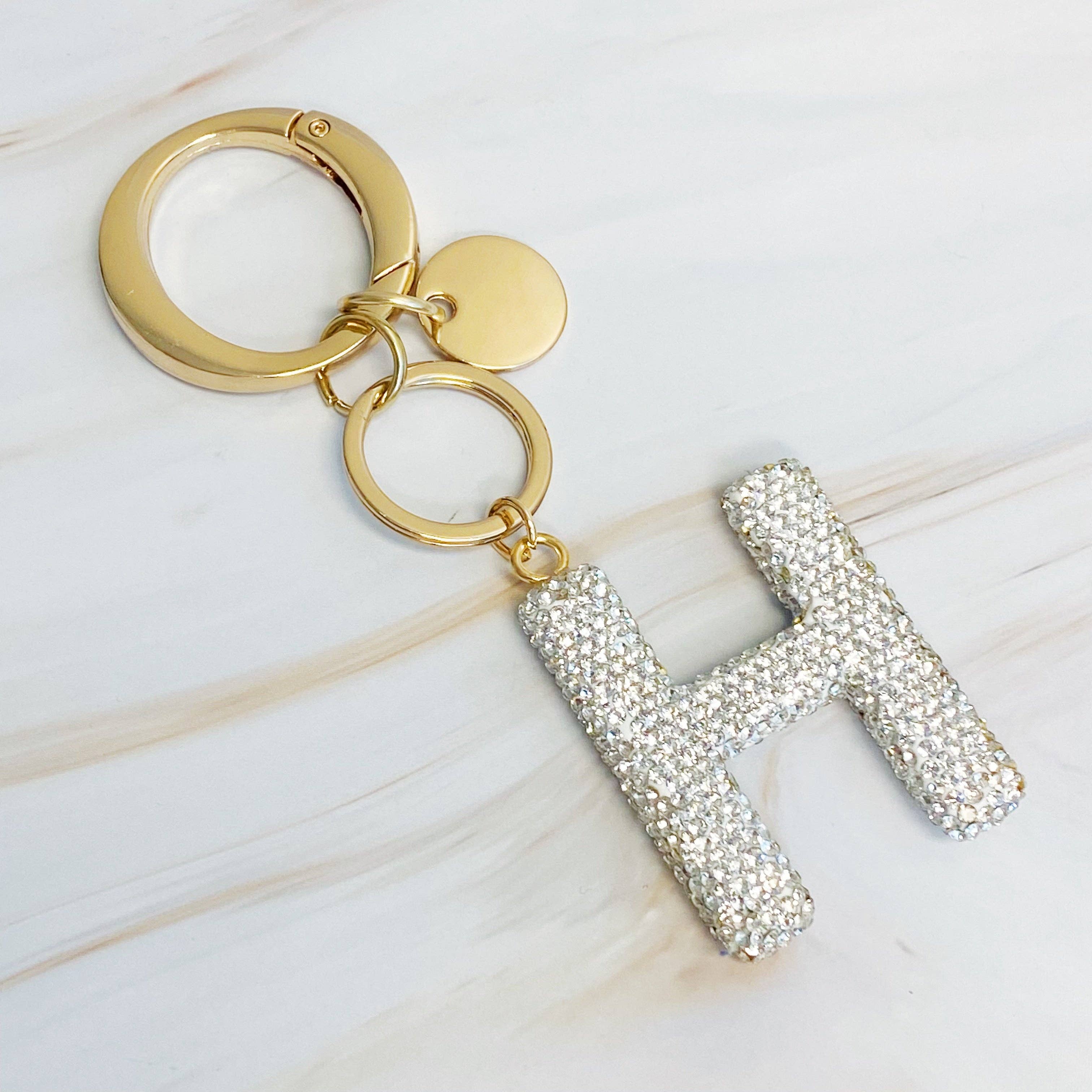 Ellison+Young - Wholesale Keychain - Women's - It Girl Glam Initial Key Chain6