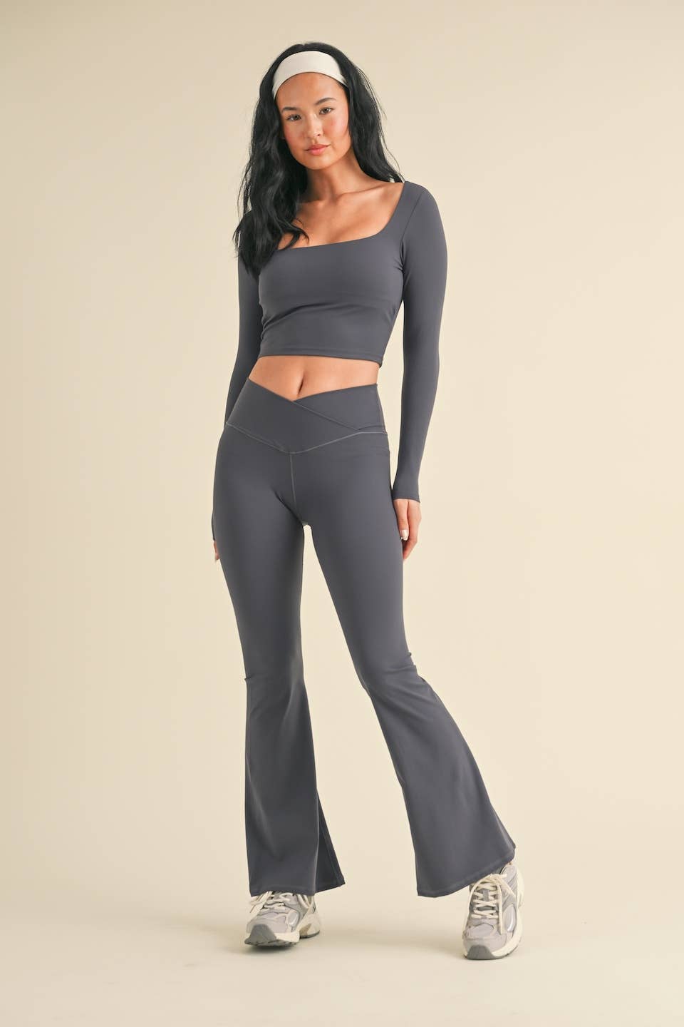 KIMBERLY C - Wholesale Athletic Top - Women's - Balletcore Long Sleeve Square Neck Top15