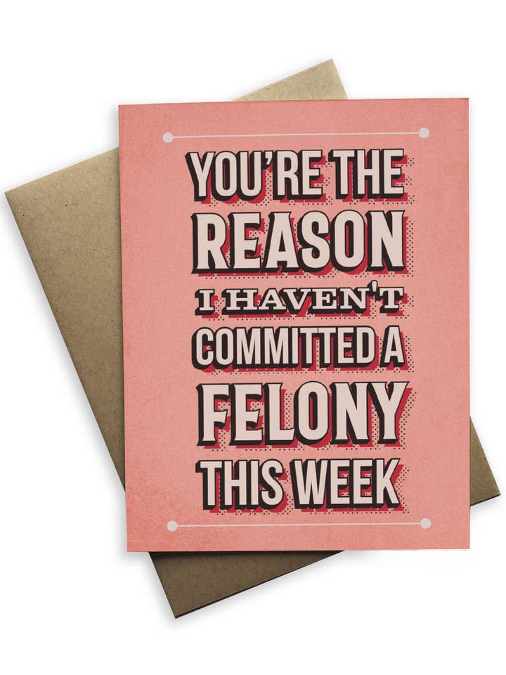 Snäsig vänskap - Du är anledningen till att jag inte har begått... för wholesale av Tiramisu Paperie