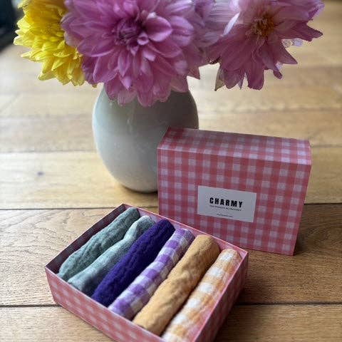 CHARMY - Wholesale Dinner & Cloth Napkin - Set of 6 cotton double gauze napkins, Petite Symphonie model, made in France