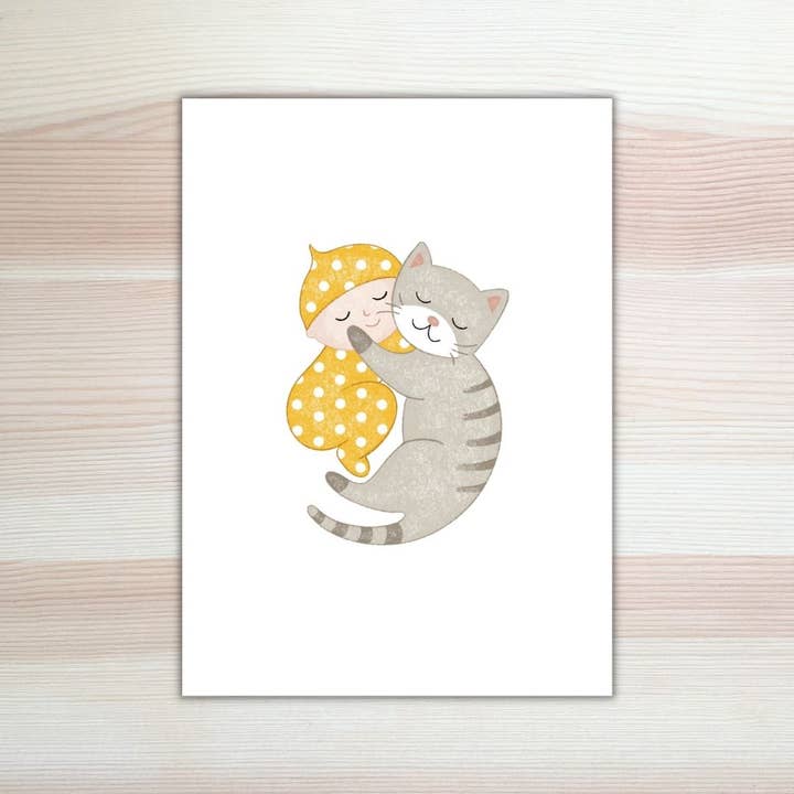 Babykort Katt & baby för wholesale av Lesja illustrations