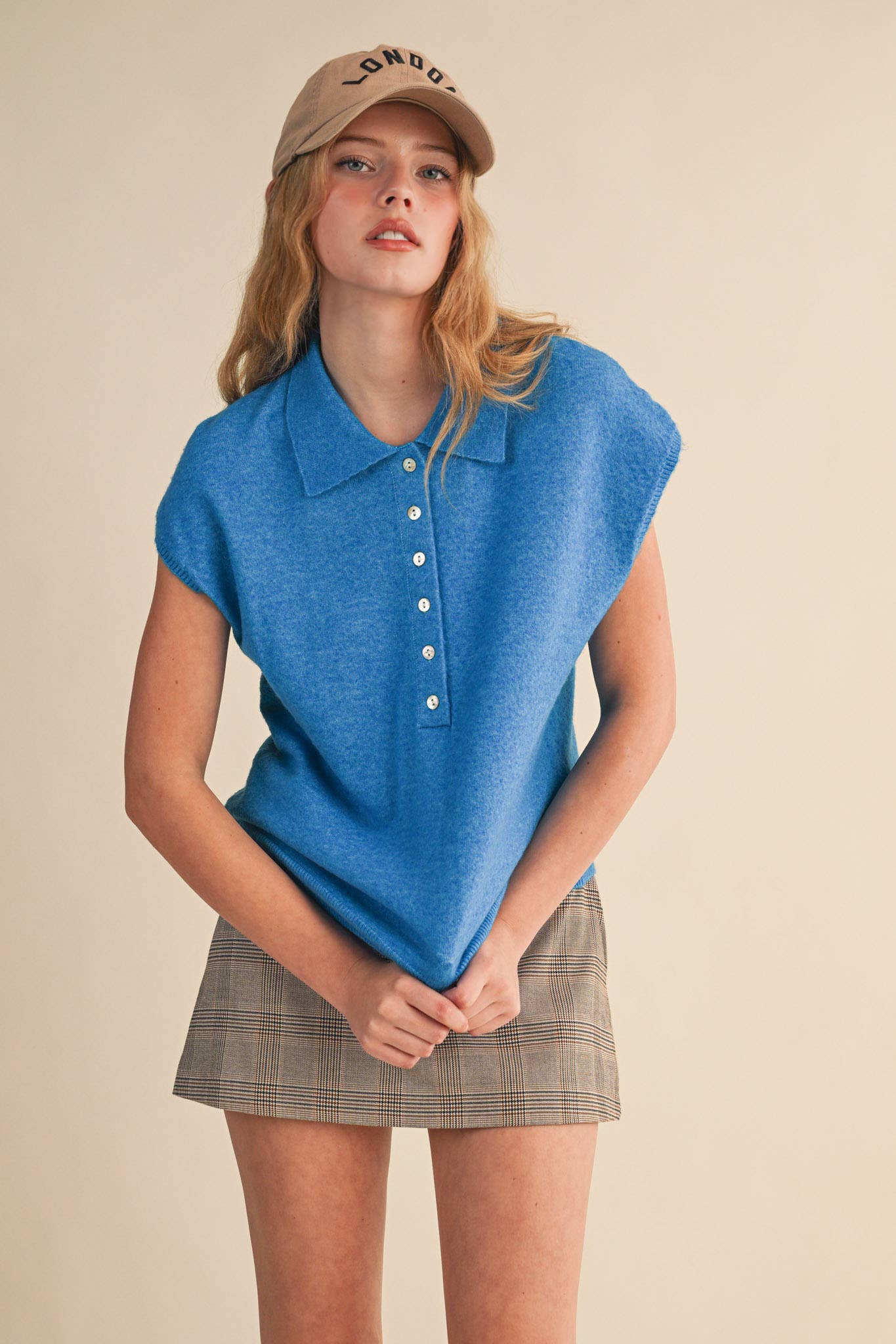 &MERCI – wholesale Tröjväst – Dam – ÄRMLÖS TRÖJA MED KRAGE MSW1123117