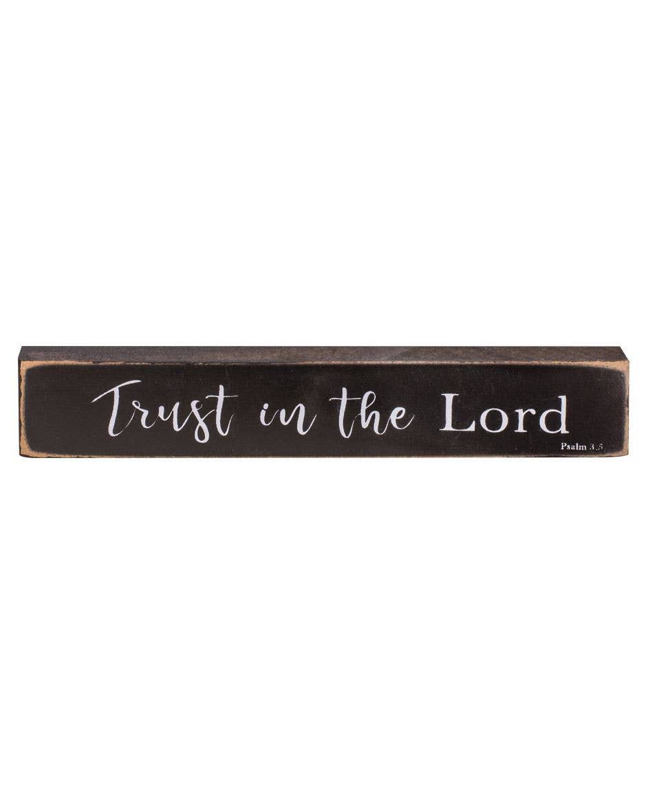 Col House Designs - Wholesale Decorative Tabletop Object - Trust in the Lord Mini Stick, 3 Assorted2