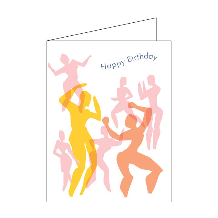 Dansare Grattis på födelsedagen Letterpress A2-kort för wholesale av Ilee Papergoods