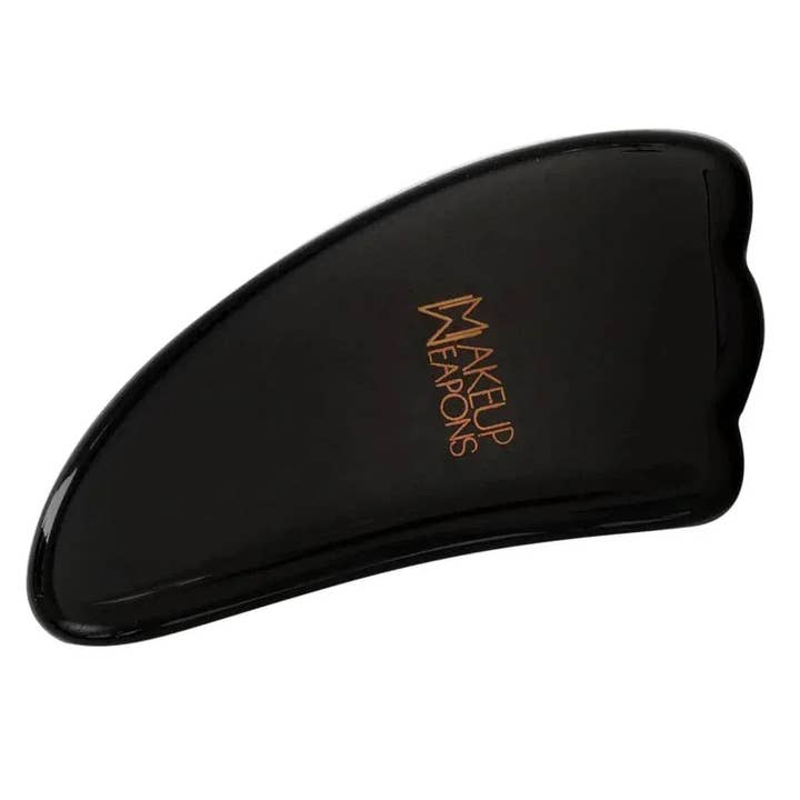 Black Obsidian Gua Sha Tool for Facial Rejuvenation for wholesale by Makeup Weapons