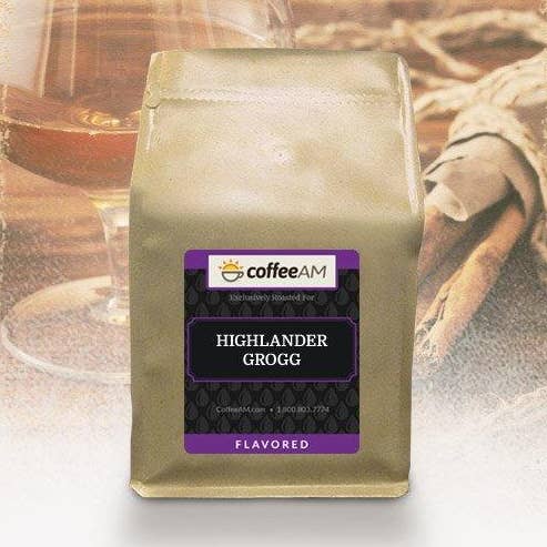 Highlander Grogg Flavored Coffee for wholesale by CoffeeAM