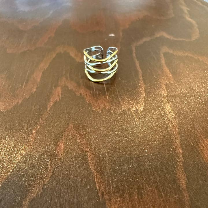 bubs & sass - Wholesale Band/Stacked Ring - waterproof mixed metal ring1