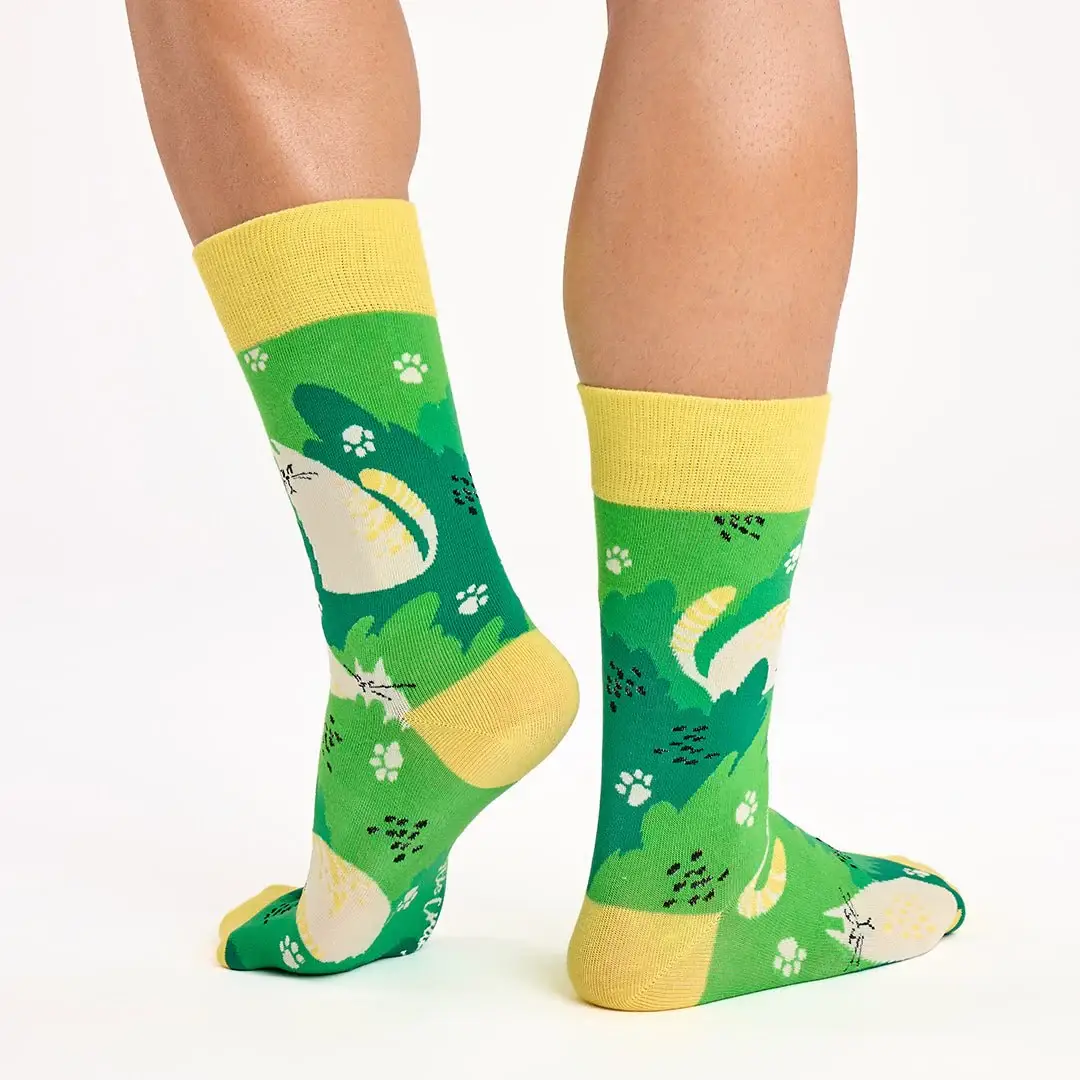 KYLIE CRAZY – Engroshandel Strømper - Unisex – Originalpakke med 3 par katte-strømper + killingekasse4