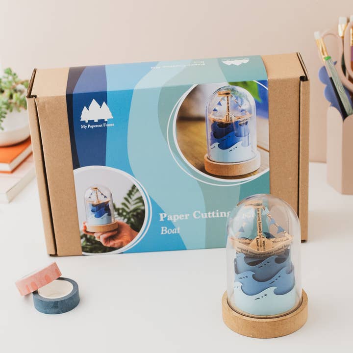 My Papercut Forest - Venta al por mayor Kit de manualidades - Kit de manualidades de papel de bricolaje, kit de manualidades para barcos, kit de corte de papel
